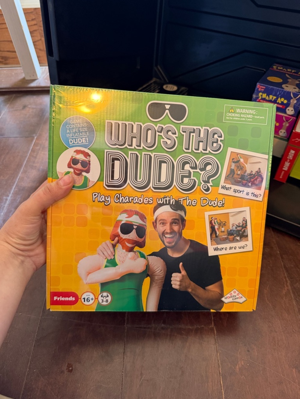 Who's The Dude? Party Charades Game - Yellow & Green Box